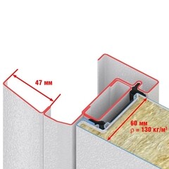 Дверь техническая DoorHan ДТ-60 глухая правая серый RAL 7035 980х2050 мм - фото 2