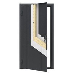 Дверь входная DoorHan Эко левая серый букле - серый букле 880х2050 мм - фото 3