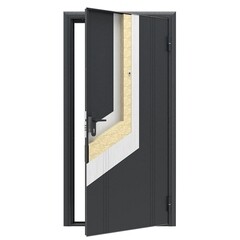 Дверь входная DoorHan Эко правая серый букле - серый букле 880х2050 мм - фото 3