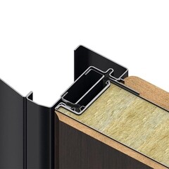 Дверь входная DoorHan Премиум Квадро правая вуддуб графит - малибу белый с зеркалом 880х2050 мм - фото 4