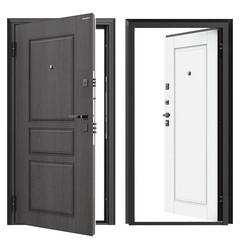 Дверь входная DoorHan Премиум Квадро левая вуддуб графит - малибу белый 880х2050 мм - фото 8