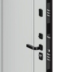 Дверь входная DoorHan Премиум Квадро левая вуддуб графит - малибу белый 880х2050 мм - фото 6