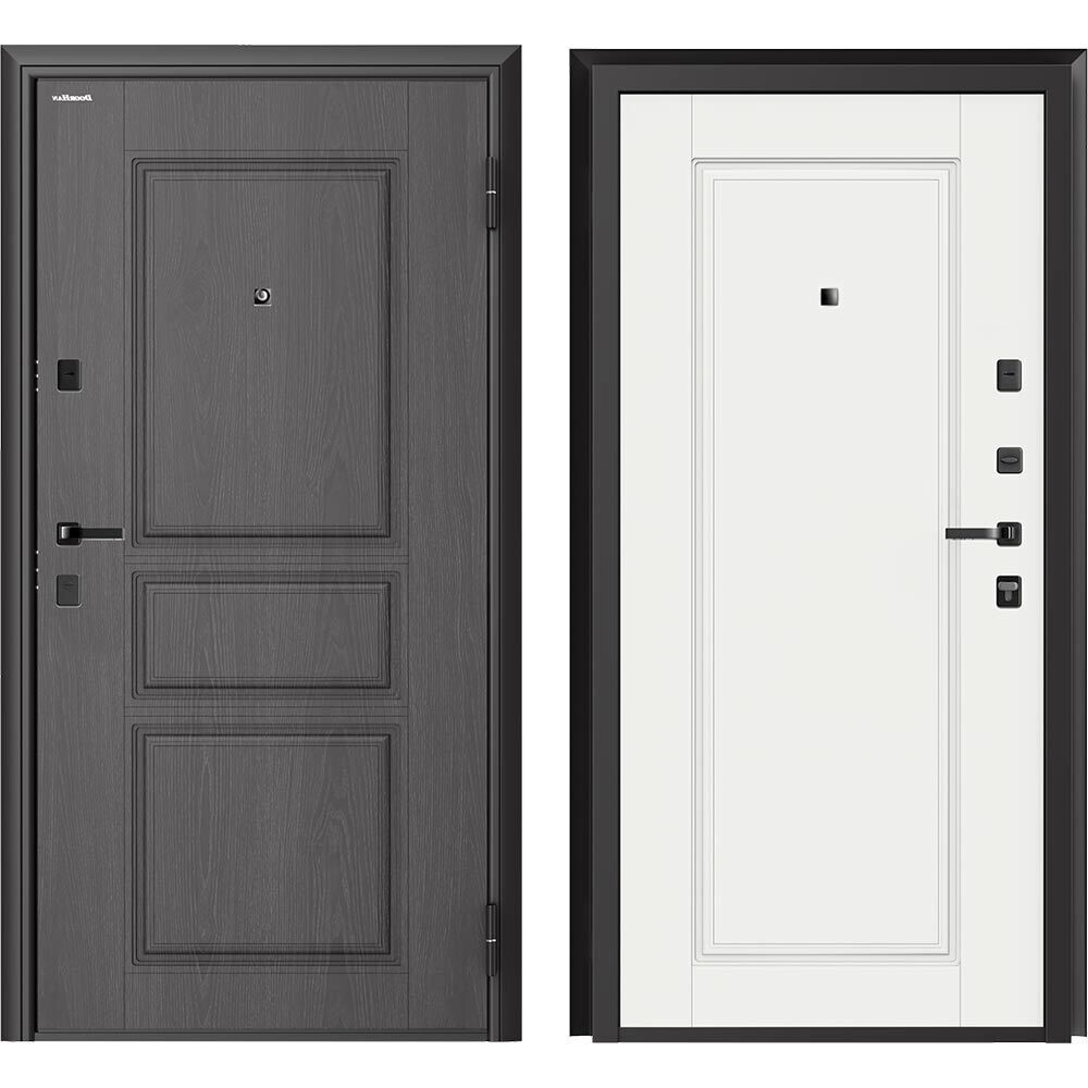 Изображение товара Дверь входная DoorHan Премиум Квадро Правая вуддуб графит 980х2050 мм