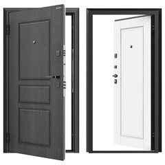 Дверь входная DoorHan Премиум Квадро левая вуддуб графит - малибу белый 980х2050 мм - фото 8