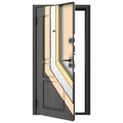 Дверь входная DoorHan Премиум Квадро левая вуддуб графит - малибу белый 980х2050 мм - фото 5