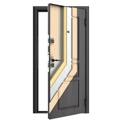 Дверь входная DoorHan Премиум Квадро правая вуддуб графит - малибу белый 980х2050 мм - фото 5