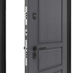 Дверь входная DoorHan Премиум Квадро правая вуддуб графит - малибу белый с зеркалом 880х2050 мм - фото 6