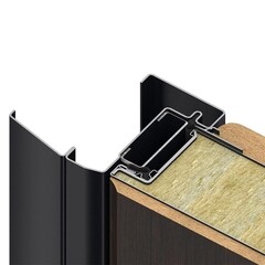 Дверь входная DoorHan Премиум Квадро левая вуддуб графит - малибу белый с зеркалом 980х2050 мм - фото 4