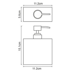 Дозатор для мыла WasserKraft Abens K-3700 настольный пластик черный (3799) - фото 2
