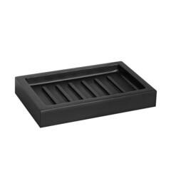 Мыльница для ванной WasserKraft Abens K-3700 настольная полирезин черная (K-3729) - фото 1