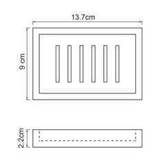 Мыльница для ванной WasserKraft Abens K-3700 настольная полирезин черная (K-3729) - фото 2