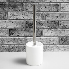 Ершик для унитаза WasserKraft Berkel напольный полирезин/металл хром/белый (K-4927) - фото 3