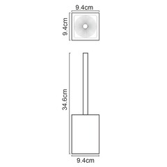 Ершик для унитаза WasserKraft Abens напольный полирезин/металл черный (K-3727) - фото 2