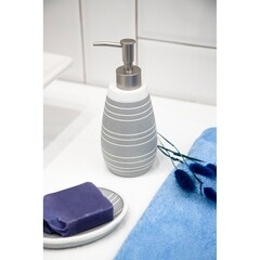 Мыльница для ванной Master House Granit настольная полирезин серая (75210) - фото 3