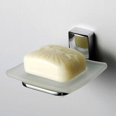 Мыльница для ванной WasserKraft Leine K-5000 с держателем стекло/металл хром (K-5029) - фото 2