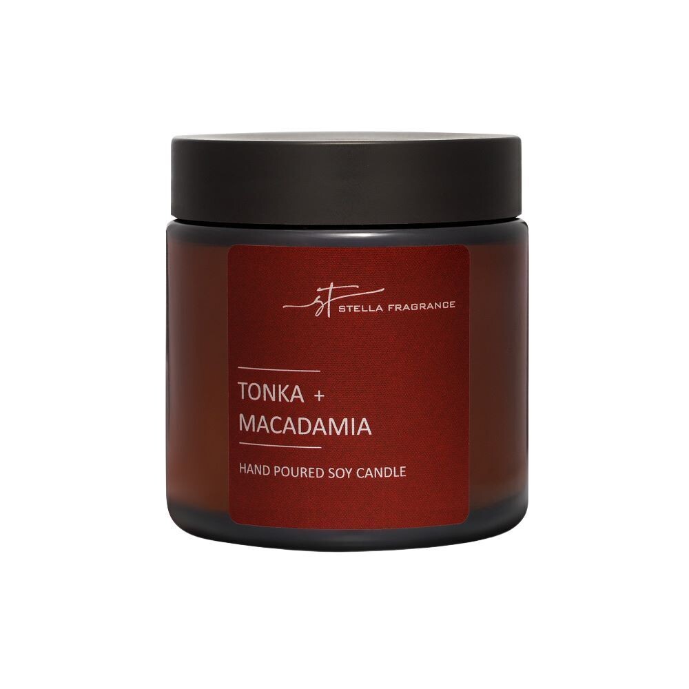 

Свеча ароматическая Stella Fragrance Tonka Macadamia 90 г, Коричневый
