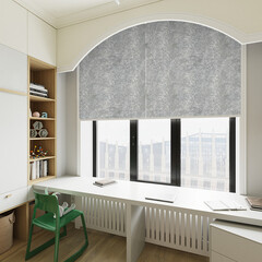 Рулонная штора блэкаут 50х160 см Decofest Марбл мини серая - фото 10