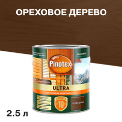 Антисептик Pinotex Ultra декоративный для дерева ореховое дерево 2,5 л - фото 1