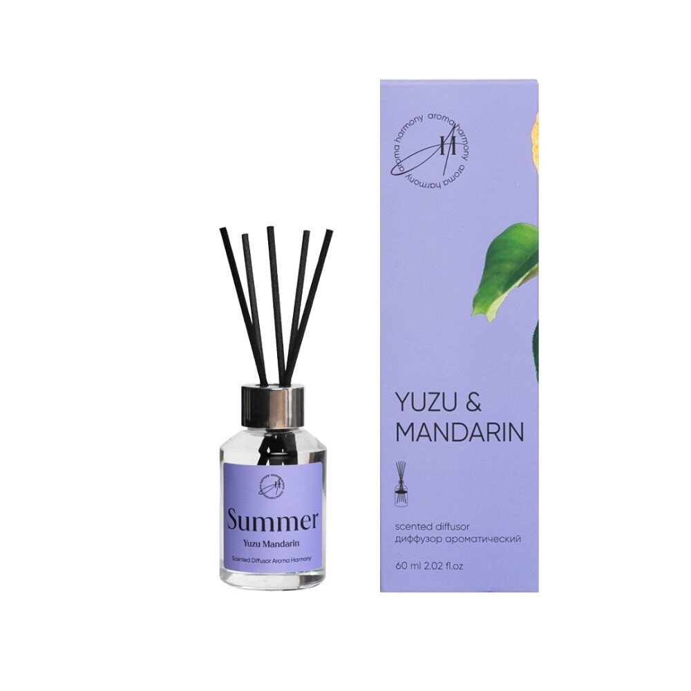 Изображение товара Аромадиффузор с палочками Aroma Harmony Yuzu Mandarin 60 мл для дома и интерьера