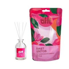Изображение товара Аромадиффузор с палочками Diff Букет цветов 50 мл