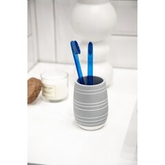 Стакан для ванной Granit настольный полирезин серый (75208) - фото 3