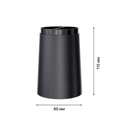 Стакан для ванной Fora Toulon настольный пластик черный (FOR-TOU044) - фото 2