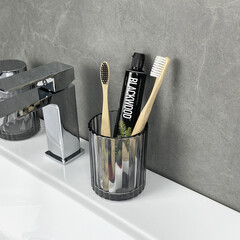 Стакан для ванной Fora Smoky Topaz настольный стекло черный (FOR-GLASS-ST044) - фото 3