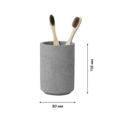 Стакан для ванной Fora Concrete настольный полирезин серый (FOR-CON044) - фото 2