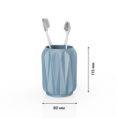 Стакан для ванной Fora Triangle настольный полирезин серый (FOR-TRN044) - фото 2