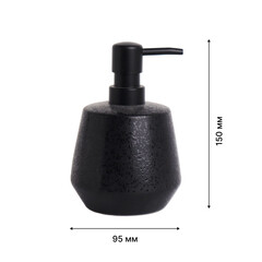 Дозатор для мыла Fora Tidal настольный керамика черный (FOR-TID021) - фото 2