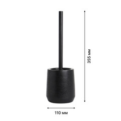 Ершик для унитаза Fora Tidal напольный керамика черный (FOR-TID025) - фото 2