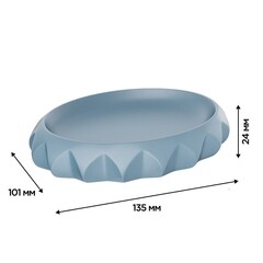 Мыльница для ванной Fora Triangle настольная полирезин серая (FOR-TRN036) - фото 2