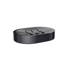 Мыльница для ванной Fora Toulon настольная пластик черная (FOR-TOU036)