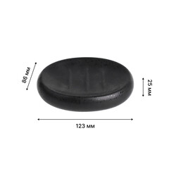 Мыльница для ванной Fora Tidal настольная керамика черная (FOR-TID036) - фото 2