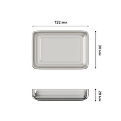 Мыльница для ванной Fora Mirage настольная стекло хром (FOR-MIR03) - фото 3