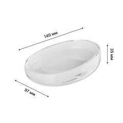 Мыльница для ванной Fora Barcelona настольная акрил белая (FOR-BAR036) - фото 2