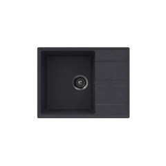 Изображение товара Мойка для кухни Maunfeld Lacrima 65х50х18 см врезная с крылом кварц темно-серая