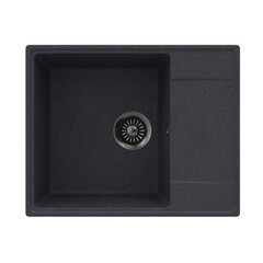 Мойка для кухни Maunfeld Lacrima 61х49х18 см врезная с крылом кварц темно-серая