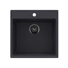 Изображение товара Мойка для кухни Maunfeld Perla 51х51х18 см врезная кварц темно-серая