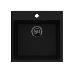 Изображение товара Мойка для кухни Maunfeld Perla 51х51х18 см врезная кварц черная
