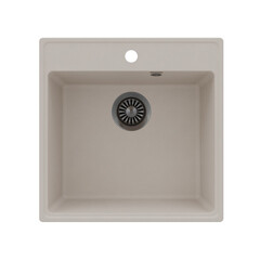 Изображение товара Мойка для кухни Maunfeld Perla 51х51х18 см врезная кварц светло-бежевая