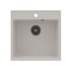 Изображение товара Мойка для кухни Maunfeld Perla 51х51х18 см врезная кварц кремовая