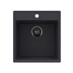 Мойка для кухни Maunfeld Perla 46х50х18 см врезная кварц темно-серая