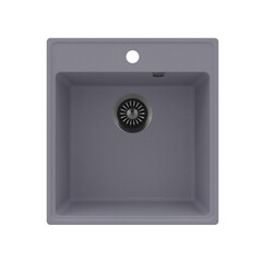 Изображение товара Мойка для кухни Maunfeld Perla 46х50х18 см врезная кварц светло-серая