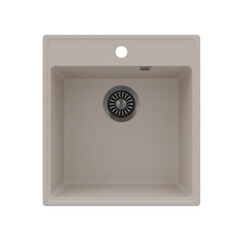 Изображение товара Мойка для кухни Maunfeld Perla 46х50х18 см врезная кварц светло-бежевая