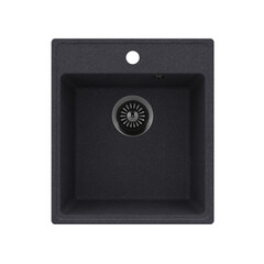 Мойка для кухни Maunfeld Perla 43х49х18 см врезная кварц темно-серая