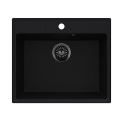 Изображение товара Мойка для кухни Maunfeld Perla 58х50х18 см врезная кварц черная
