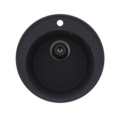 Мойка для кухни Maunfeld Medusa d49х18 см врезная кварц темно-серая