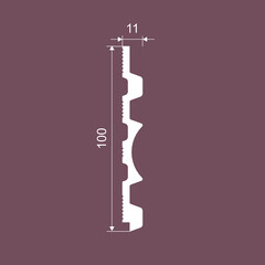 Панель декоративная из экополимера 100х2800х11 мм Artiva RT025 белая 0,28 кв.м - фото 2
