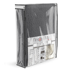 Штора имитация льна серая 160х260 см Amore Mio (94615) - фото 4